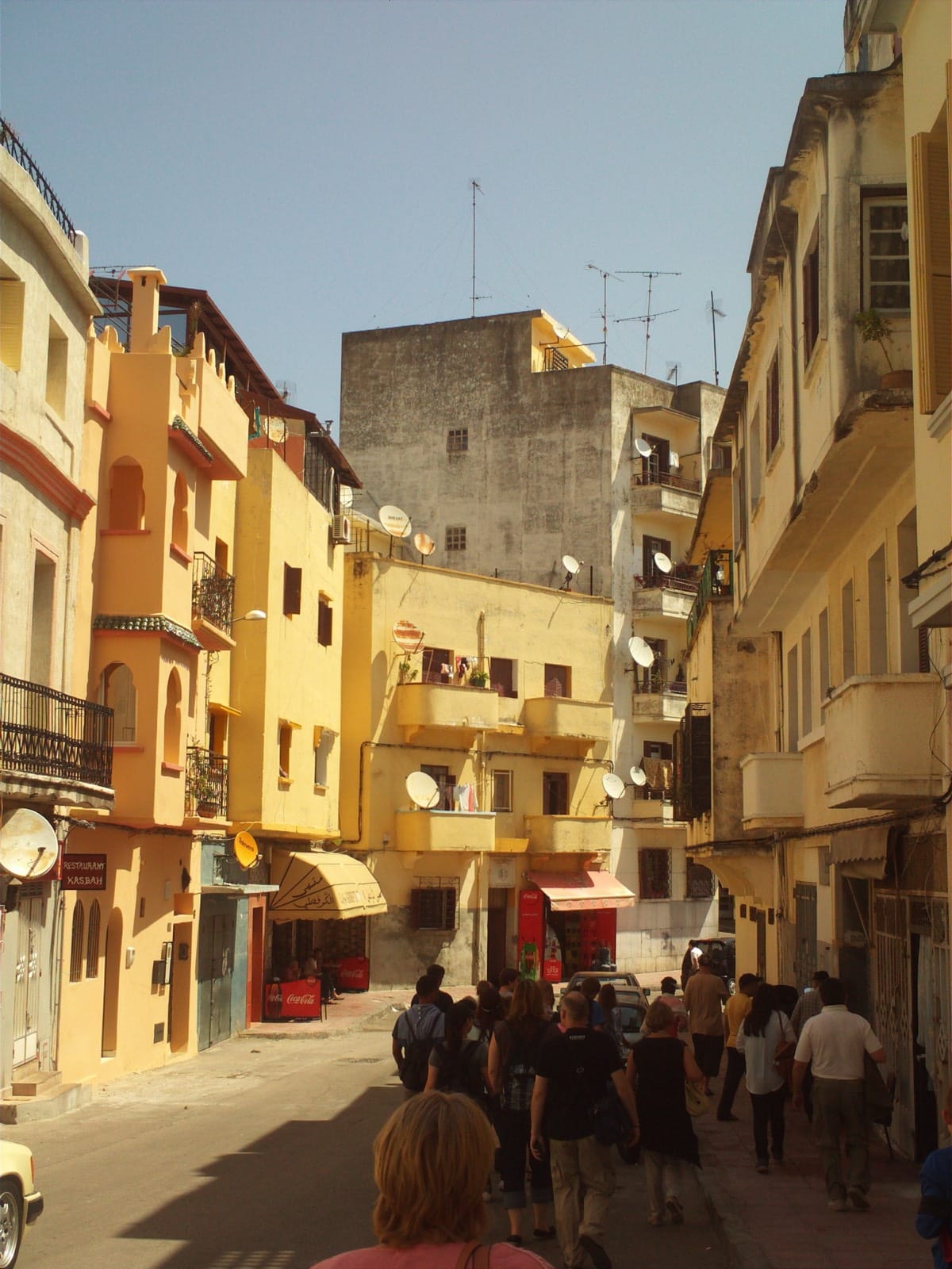 A narrow street in the medina of Tangier, Morocco